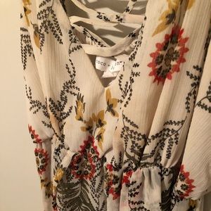 NEW! Dillards Sheer Lace- Up Kimono